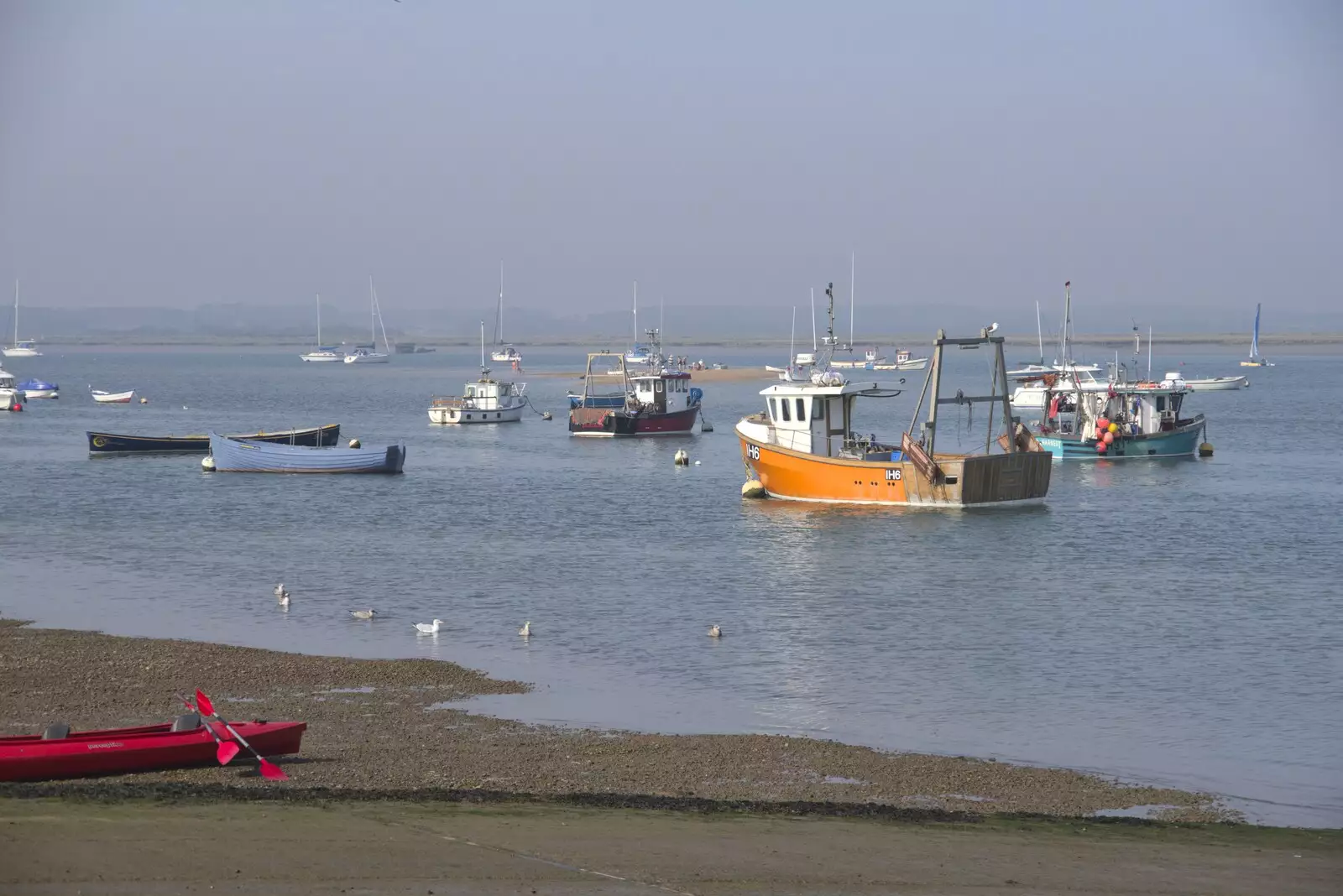 Boats on the River Debenb, from A Postcard From Felixstowe Ferry, Suffolk - 10th September 2023