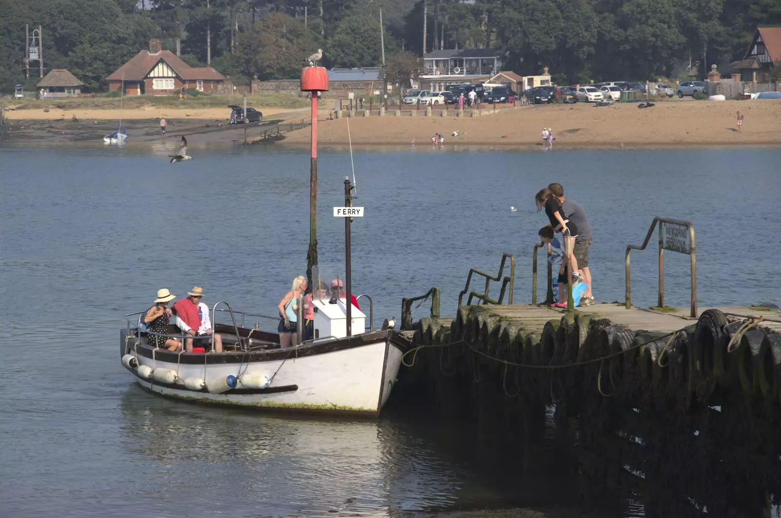 The Felixstowe ferry comes in from Bawdsey, from A Postcard From Felixstowe Ferry, Suffolk - 10th September 2023