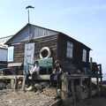The boys sit by the crooked shed, A Postcard From Felixstowe Ferry, Suffolk - 10th September 2023