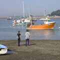 The boys find some oysters in the mud, A Postcard From Felixstowe Ferry, Suffolk - 10th September 2023