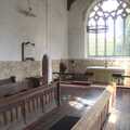The chancel, with the lower plaster removed, A Long Walk and a Long Ride, Hoxne and Kenninghall - 14th September 2023