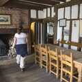 Isobel in the bar of the Swan at Hoxne, A Long Walk and a Long Ride, Hoxne and Kenninghall - 14th September 2023