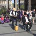 An accordion player and an emcee, A Brome Quiz and a Morris Dancing Festival, Norwich - 16th September 2023
