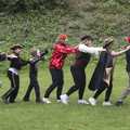 A conga breaks out in the castle grounds, Isobel's Second Pantomime Workshop, and the GSB at Yaxley, Suffolk - 17th September 2023