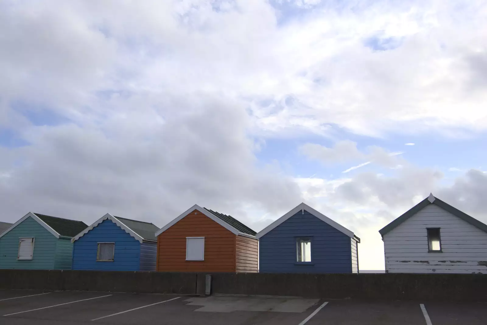 The beach huts of Southwold, from The Waverley Paddle Steamer at Southwold Pier, Suffolk - 27th September 2023