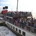 A crowded paddle steamer, The Waverley Paddle Steamer at Southwold Pier, Suffolk - 27th September 2023