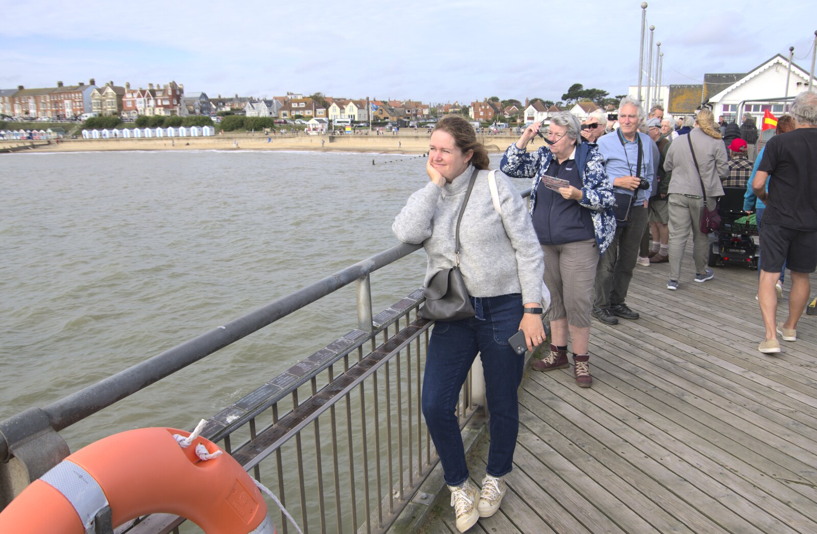 Isobel watches the action from The Waverley Paddle Steamer at Southwold Pier, Suffolk - 27th September 2023