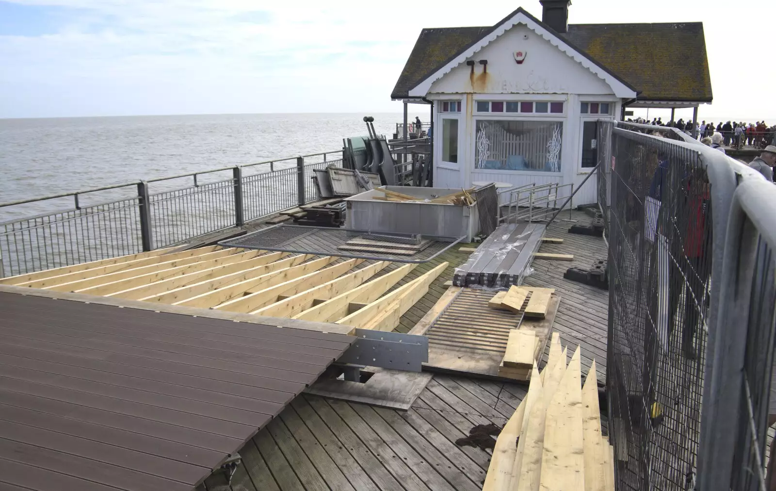 Tim Hunkin's clock has been moved , from The Waverley Paddle Steamer at Southwold Pier, Suffolk - 27th September 2023