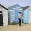 Isobel looks at some royal-named beach huts, The Waverley Paddle Steamer at Southwold Pier, Suffolk - 27th September 2023