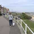 Isobel walks back to the car park, The Waverley Paddle Steamer at Southwold Pier, Suffolk - 27th September 2023