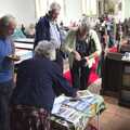 Sheila sells some of her books, The GSB at Sheila's Books and Band Event, Wickham Skeith, Suffolk - 30th October 2023