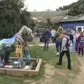 Harry stares at a painted gorilla, Another Afternoon at the Zoo, Banham, Norfolk - 1st October 2023