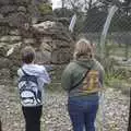 Harry and Grace watch the snow leopard for a bit, Another Afternoon at the Zoo, Banham, Norfolk - 1st October 2023