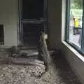 A leopard sits in its house, grumbling, Another Afternoon at the Zoo, Banham, Norfolk - 1st October 2023