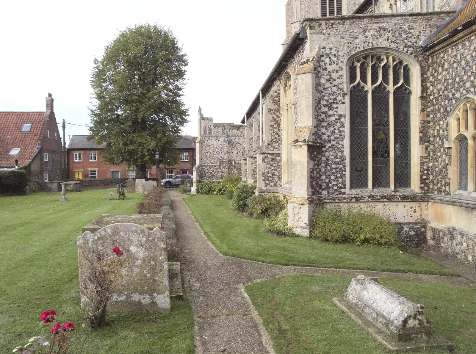 The graveyard of St. Martin's church, from A Postcard From New Buckenham, Norfolk - 5th October 2023