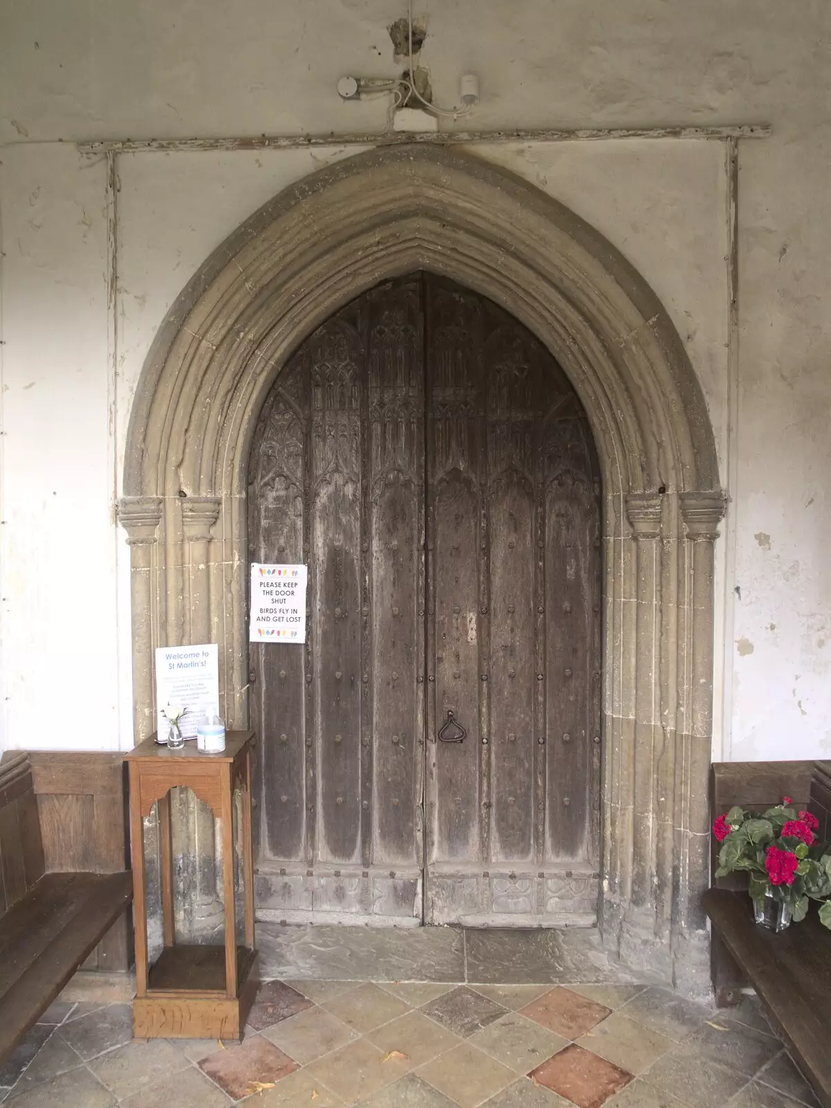 The church has an impressive mediaeval door, from A Postcard From New Buckenham, Norfolk - 5th October 2023