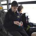 Fred does some cubing on the bus, A Day in Blackrock North, County Louth, Ireland - 7th October 2023