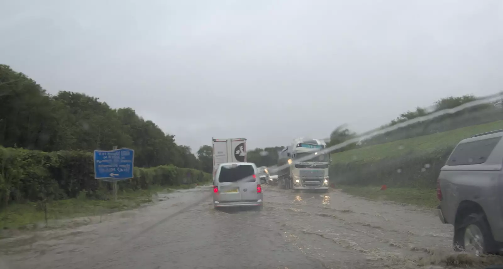 Compeigne Way in Bury, just before it was closed, from Tales From The Floods, Bury St. Edmunds and Walsham Le Willows, Suffolk - 20th October 2023