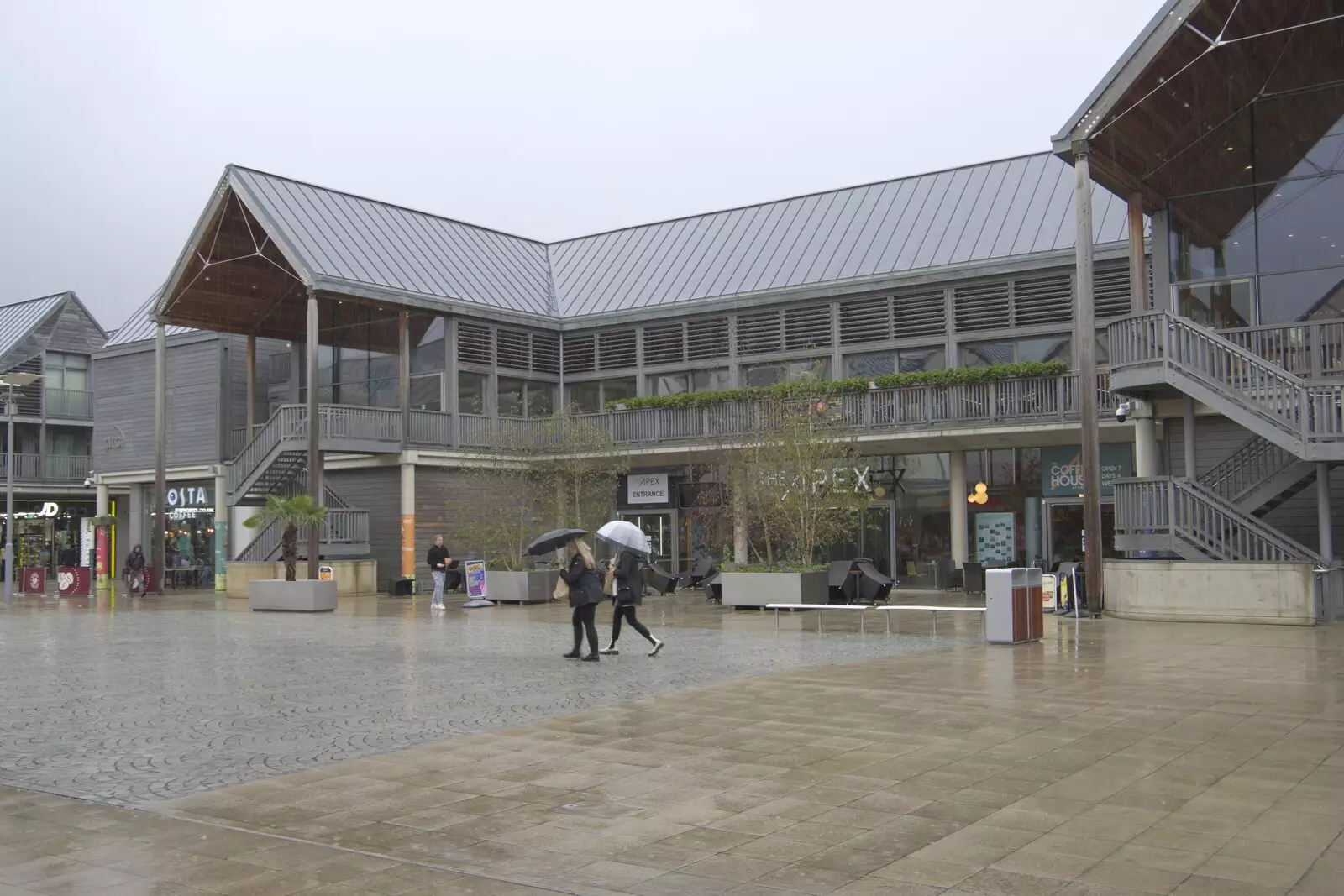 The Apex on a rainy day, from Tales From The Floods, Bury St. Edmunds and Walsham Le Willows, Suffolk - 20th October 2023