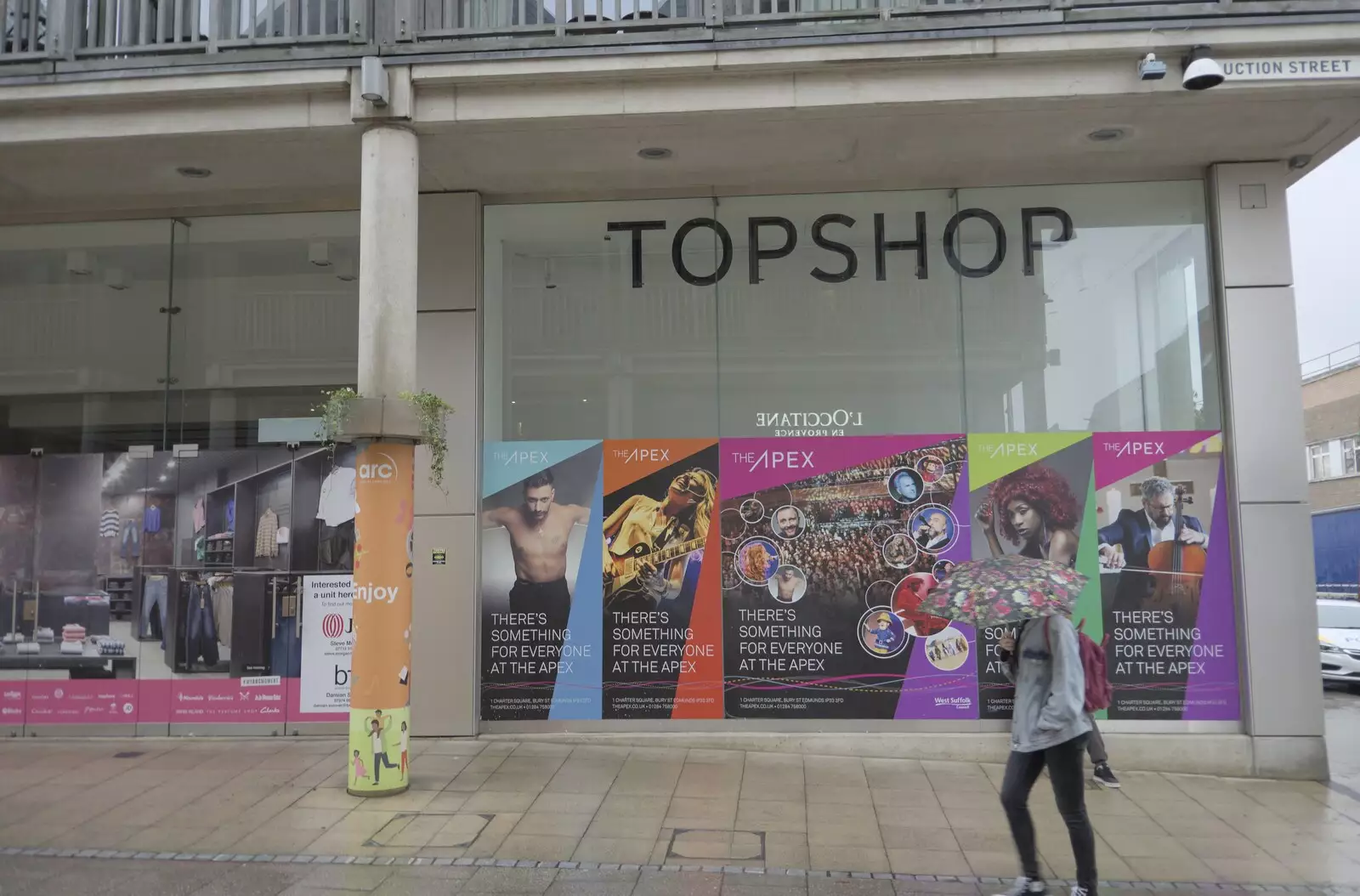 There are still remains of Topshop, from Tales From The Floods, Bury St. Edmunds and Walsham Le Willows, Suffolk - 20th October 2023