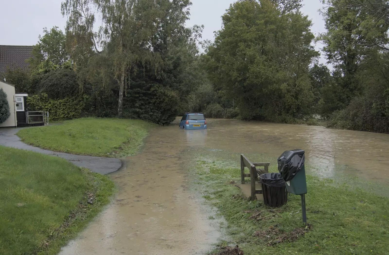 Another view of the road to Walsham Le Willows, from Tales From The Floods, Bury St. Edmunds and Walsham Le Willows, Suffolk - 20th October 2023