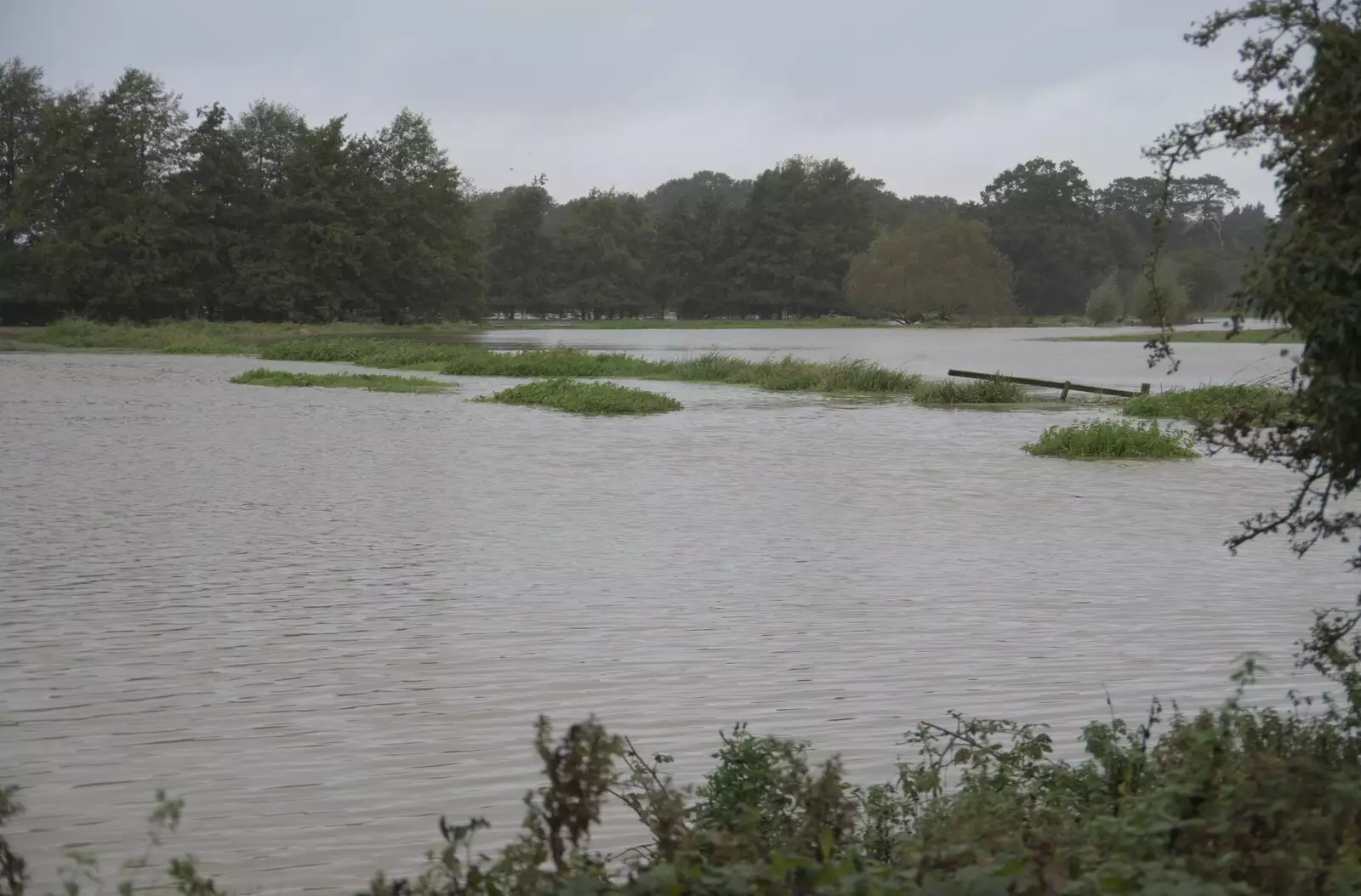 The river has disappeared, from Tales From The Floods, Bury St. Edmunds and Walsham Le Willows, Suffolk - 20th October 2023