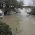 Looking east from the bridge, Tales From The Floods, Bury St. Edmunds and Walsham Le Willows, Suffolk - 20th October 2023