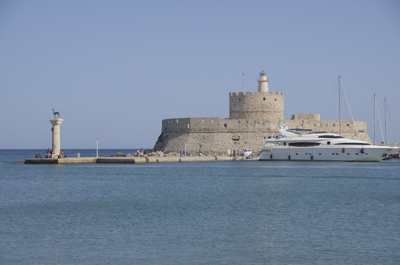 The fort of St. Nicholas in Mandraki Harbour from The Cats of Rhodes, Ρόδος, Greece - 24th October 2023