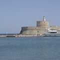 The fort of St. Nicholas in Mandraki Harbour, The Cats of Rhodes, Ρόδος, Greece - 24th October 2023
