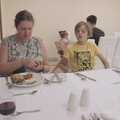 Isobel and Harry do the buffet dinner, The Cats of Rhodes, Ρόδος, Greece - 24th October 2023