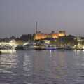 The Palace of the knights is lit up, The Cats of Rhodes, Ρόδος, Greece - 24th October 2023