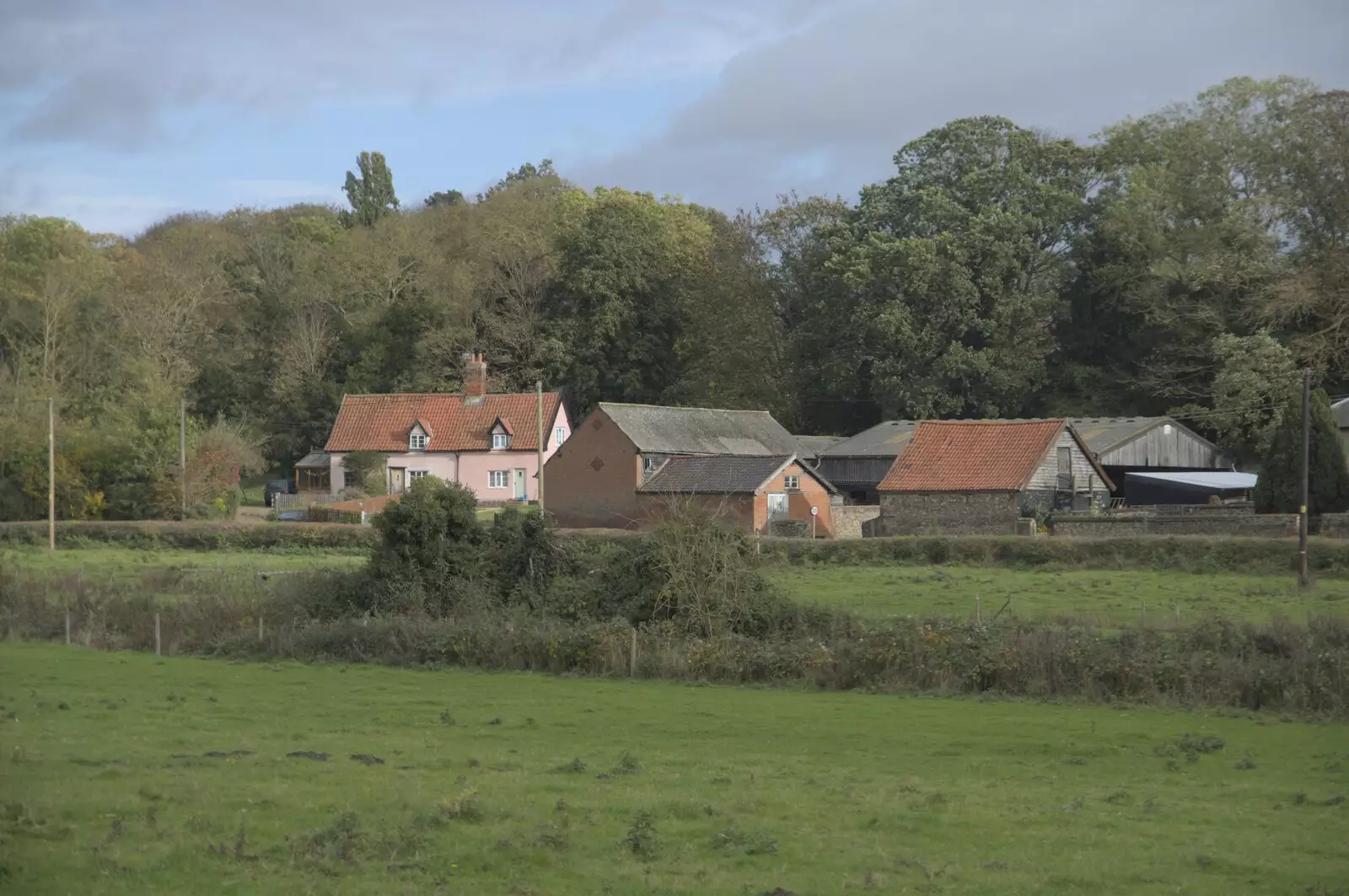 A view of the East Harling road at Garboldisham, from Painting the Set at the Village Hall, Garboldisham, Norfolk - 8th November 2023