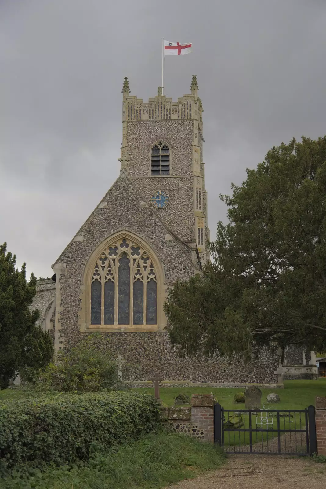 St. John the Baptist at Garboldisham, from Painting the Set at the Village Hall, Garboldisham, Norfolk - 8th November 2023