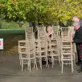 Chairs are unstacked, A B-17 Memorial, The Oaksmere Hotel, Brome, Suffolk - 10th November 2023