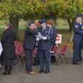 Clive checks the running order, A B-17 Memorial, The Oaksmere Hotel, Brome, Suffolk - 10th November 2023