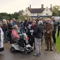 Milling throngs outside the Oaksmere, A B-17 Memorial, The Oaksmere Hotel, Brome, Suffolk - 10th November 2023