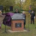 The memorial is unveiled, A B-17 Memorial, The Oaksmere Hotel, Brome, Suffolk - 10th November 2023