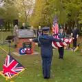 Old Glory is unfurled, A B-17 Memorial, The Oaksmere Hotel, Brome, Suffolk - 10th November 2023