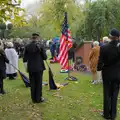 Flags are lowered for a two-minute silence, A B-17 Memorial, The Oaksmere Hotel, Brome, Suffolk - 10th November 2023