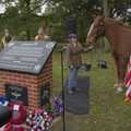 The horse at the memorial, A B-17 Memorial, The Oaksmere Hotel, Brome, Suffolk - 10th November 2023
