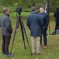 Clive gets interviewed by Alex Dunlop of BBC East, A B-17 Memorial, The Oaksmere Hotel, Brome, Suffolk - 10th November 2023