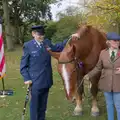 The POW-MIA guy meets the horse, A B-17 Memorial, The Oaksmere Hotel, Brome, Suffolk - 10th November 2023