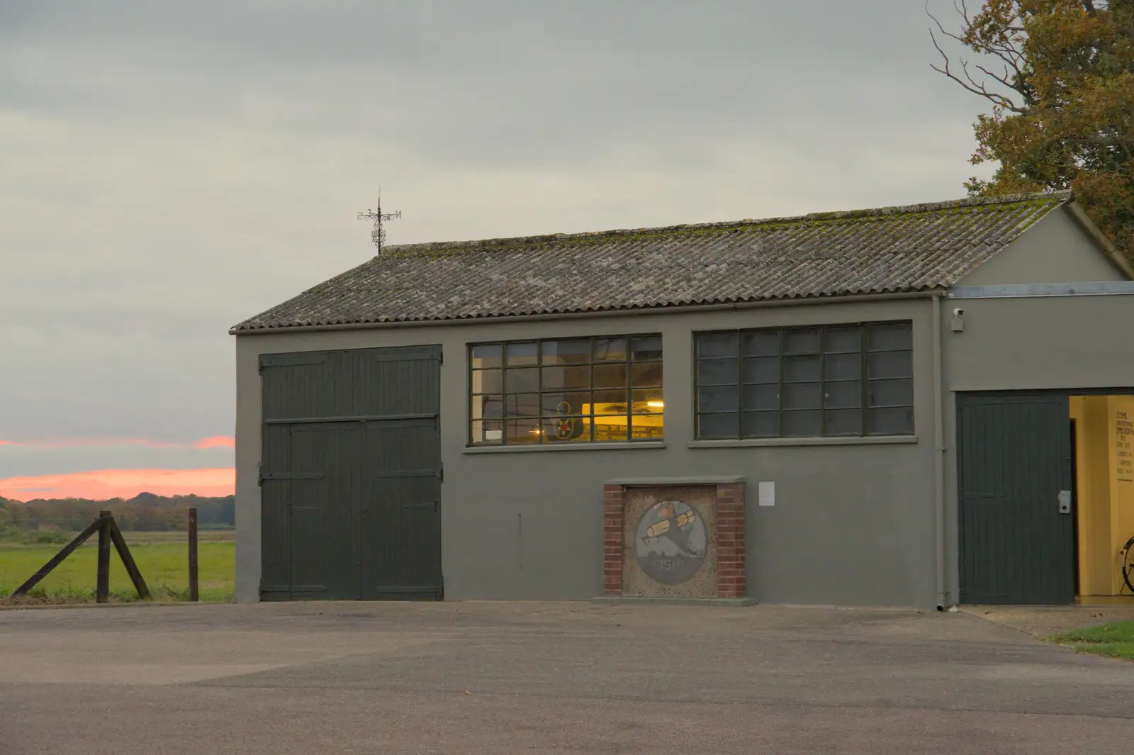 One of the former airfield buildings, from A B-17 Memorial, The Oaksmere Hotel, Brome, Suffolk - 10th November 2023