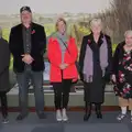 The relatives pose for a photo in the museum, A B-17 Memorial, The Oaksmere Hotel, Brome, Suffolk - 10th November 2023