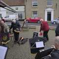 The band assembles, The Gislingham Silver Band at Botesdale Remembrance, Suffolk - 12th November 2023
