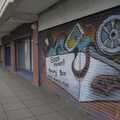 Street art on a shuttered shop, The Graffiti of HMSO and Anglia Square, Coslany, Norwich - 22nd November 2023