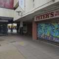 The closed-down Peter's Family Butcher, The Graffiti of HMSO and Anglia Square, Coslany, Norwich - 22nd November 2023