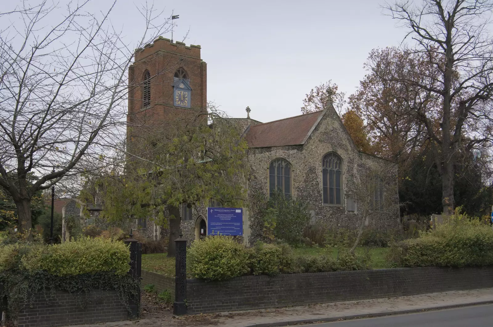 St. Augustine's Church, on the eponymous street, from The Graffiti of HMSO and Anglia Square, Coslany, Norwich - 22nd November 2023