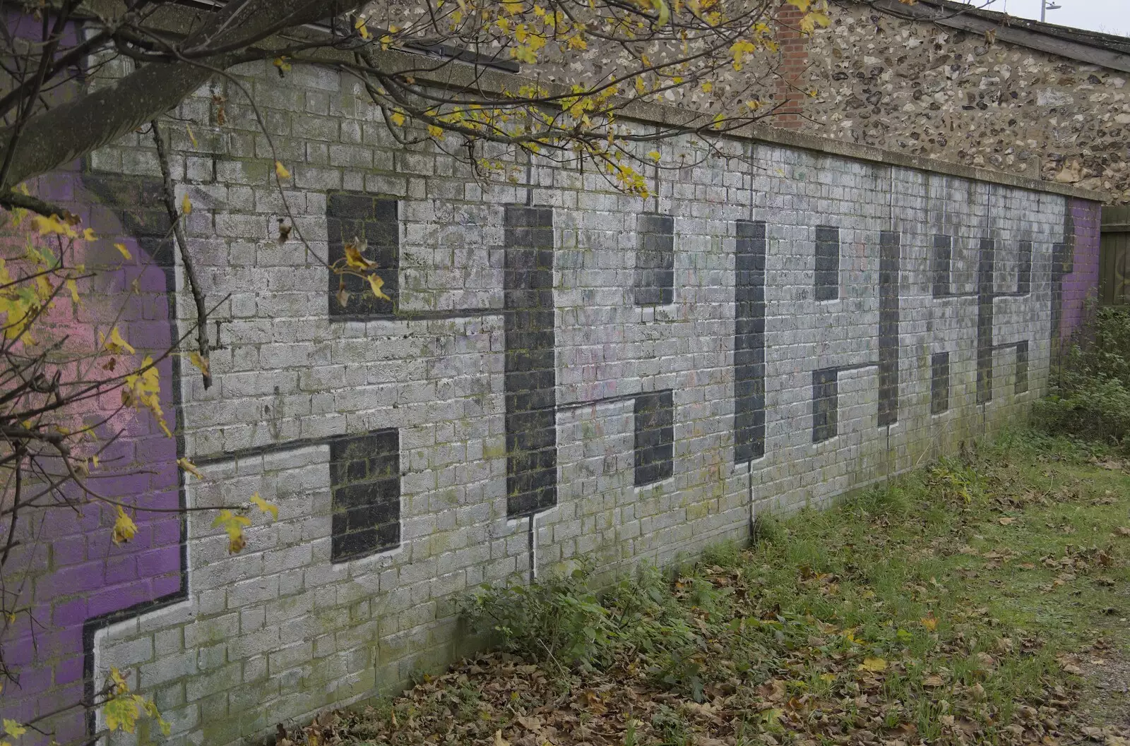 An old silver tag in another car park, from The Graffiti of HMSO and Anglia Square, Coslany, Norwich - 22nd November 2023