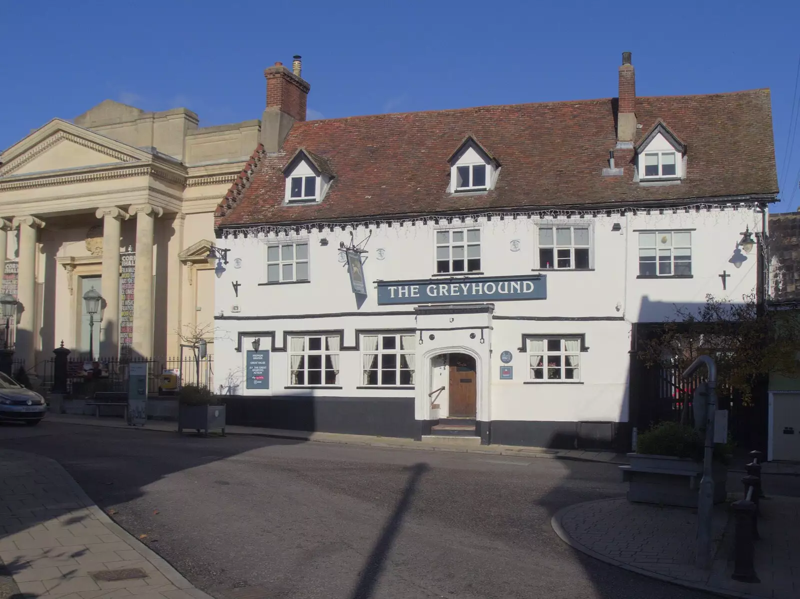 The Greyhound pub in Diss, from The GSB and the Christmas Pudding Mixing, Wickham Skeith, Suffolk - 25th November 2023